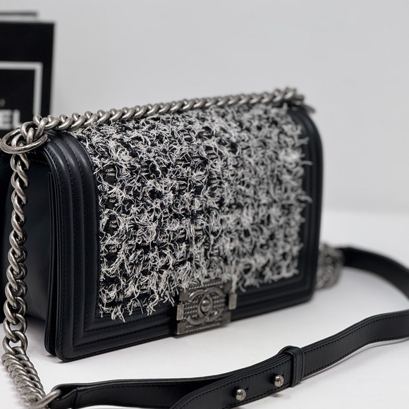 💯 💎Authentic💎CHANELl LeBoy Braided Tweed - Picture 4 of 12